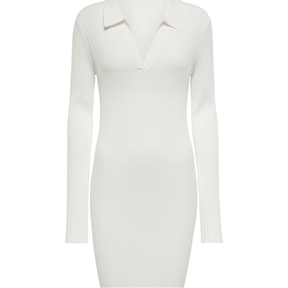 HELMUT LANG | White Long Sleeve Dress - Picture 4 of 4